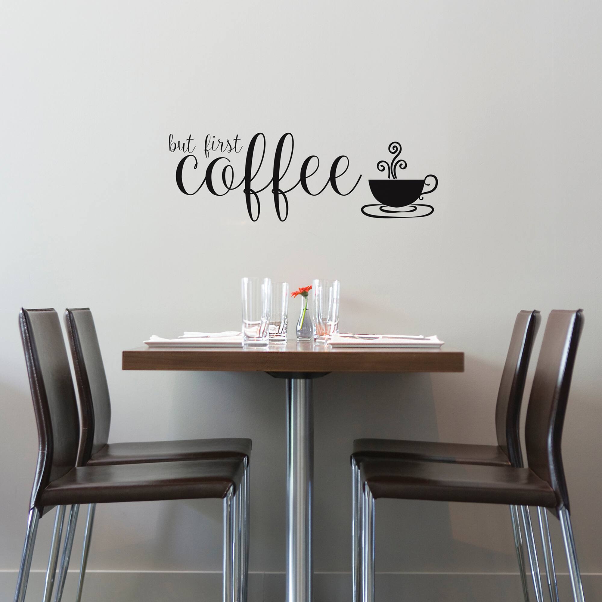 WallPops But First Coffee Wall Quote
